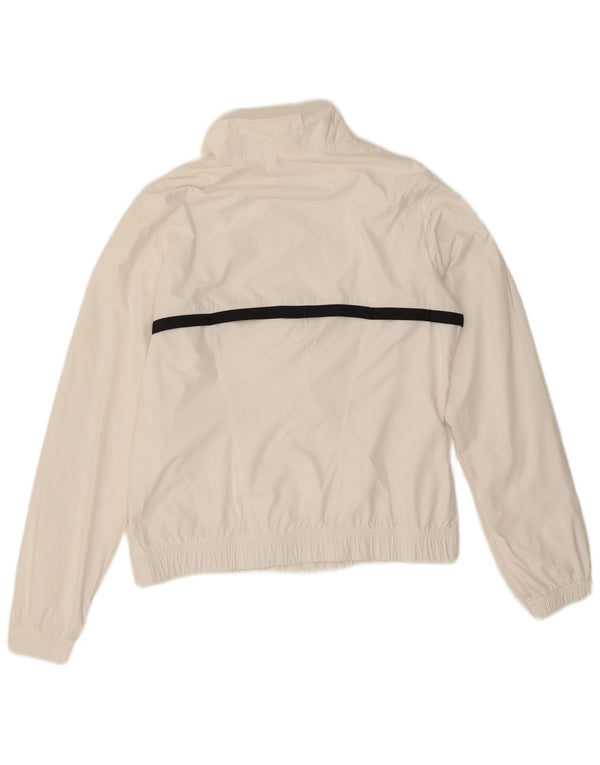 Veste de survêtement Nike pour femme UK 14 Polyester color block blanc moyen