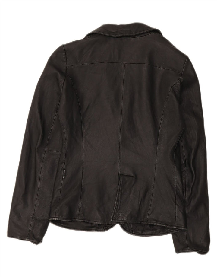 Calvin Klein Jeans Veste blazer à 1 bouton pour femme UK 10 Petit Noir