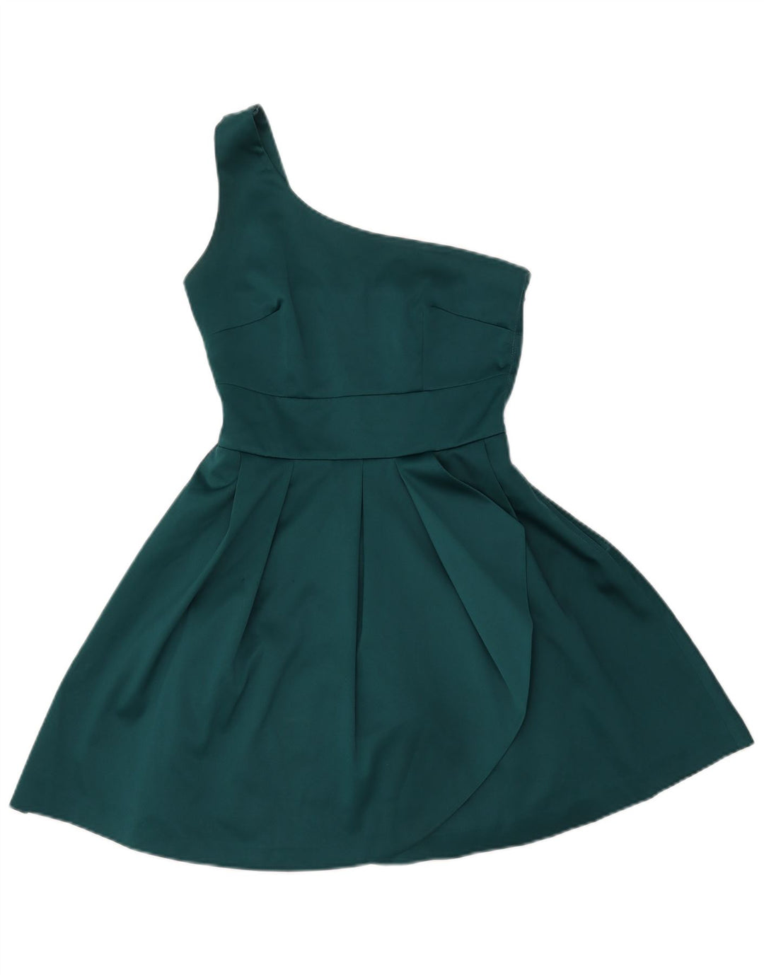 WAREHOUSE Robe asymétrique pour femme UK 8 Petit Vert Polyester