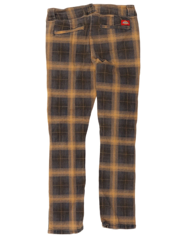 Dickies Pantalon chino slim pour homme US 5 Medium W27 L27 Bleu à carreaux en coton