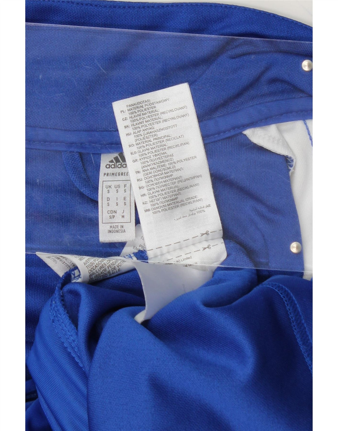 ADIDAS Mens Aeroready Graphic Tracksuit Top Jacket Small Blue Polyester Vintage Adidas and Second-Hand Adidas from Messina Hembry 