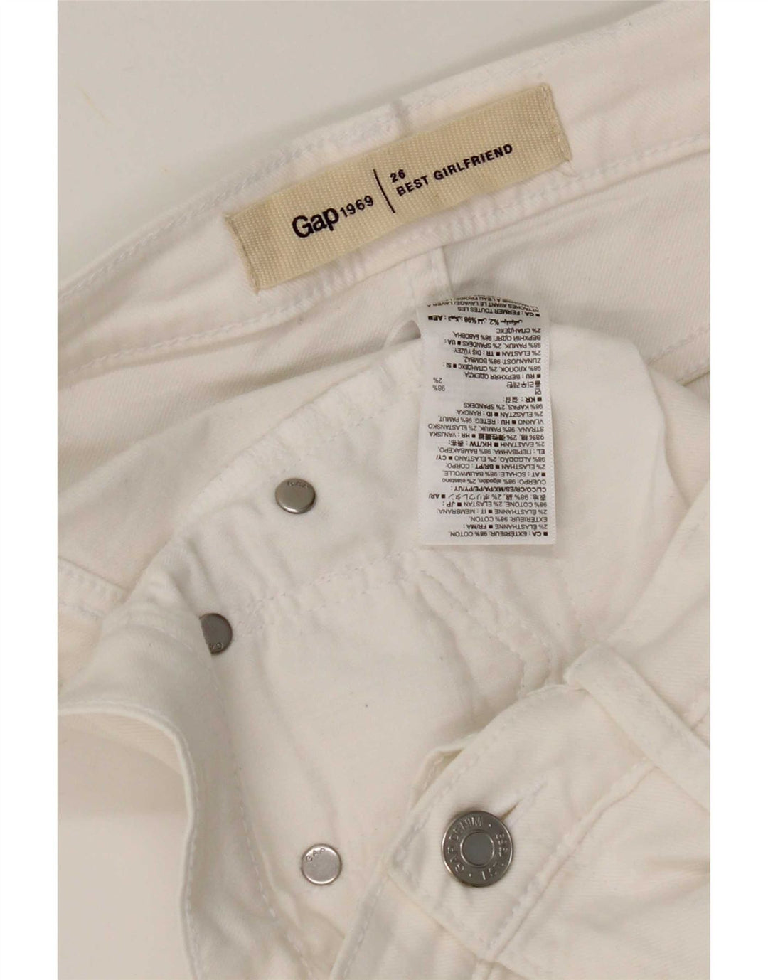 Gap Jean Slim Femme W26 L26 Coton Blanc