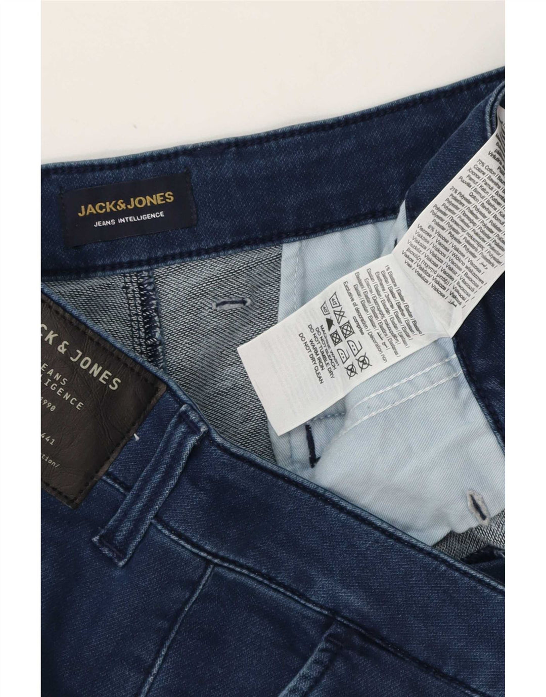 Jack & Jones Jean Droit Homme W34 L32 Bleu Coton