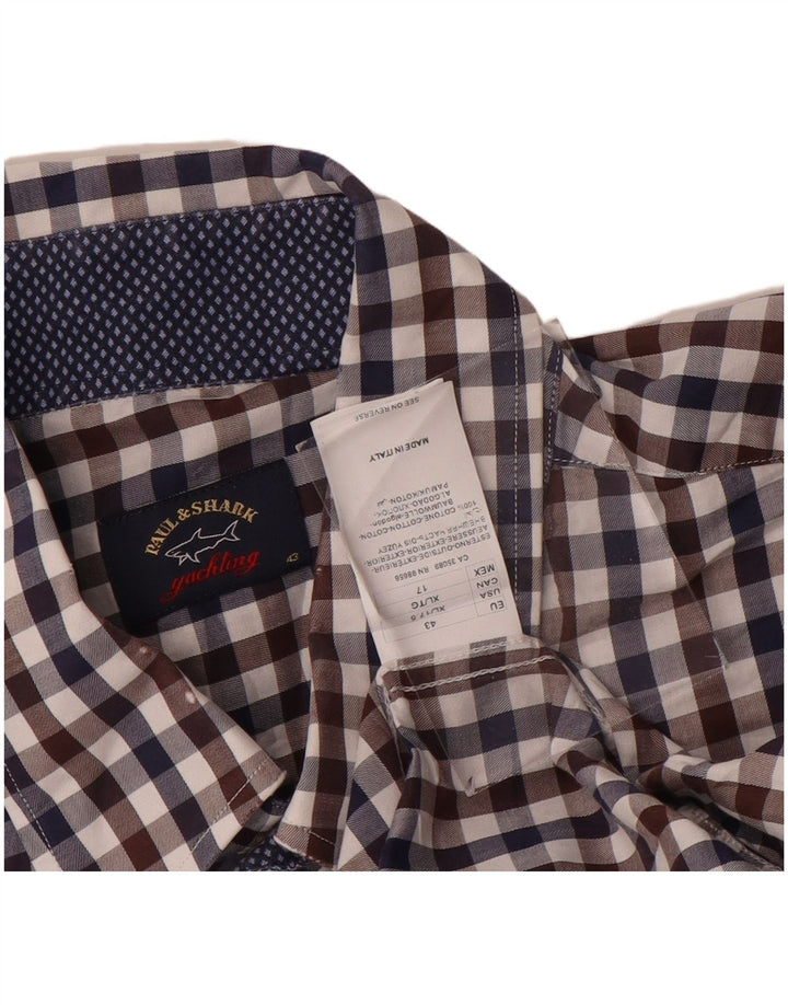 Paul & Shark Chemise Yachting Homme Taille 43 Grand Coton Vichy Multicolore