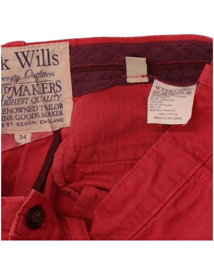 Jack Wills Short Chino Homme W34 Grand Rose Coton