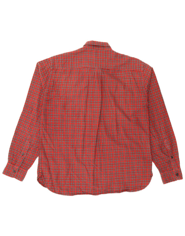 Dockers Chemise en flanelle coupe standard pour homme en coton à carreaux rouges