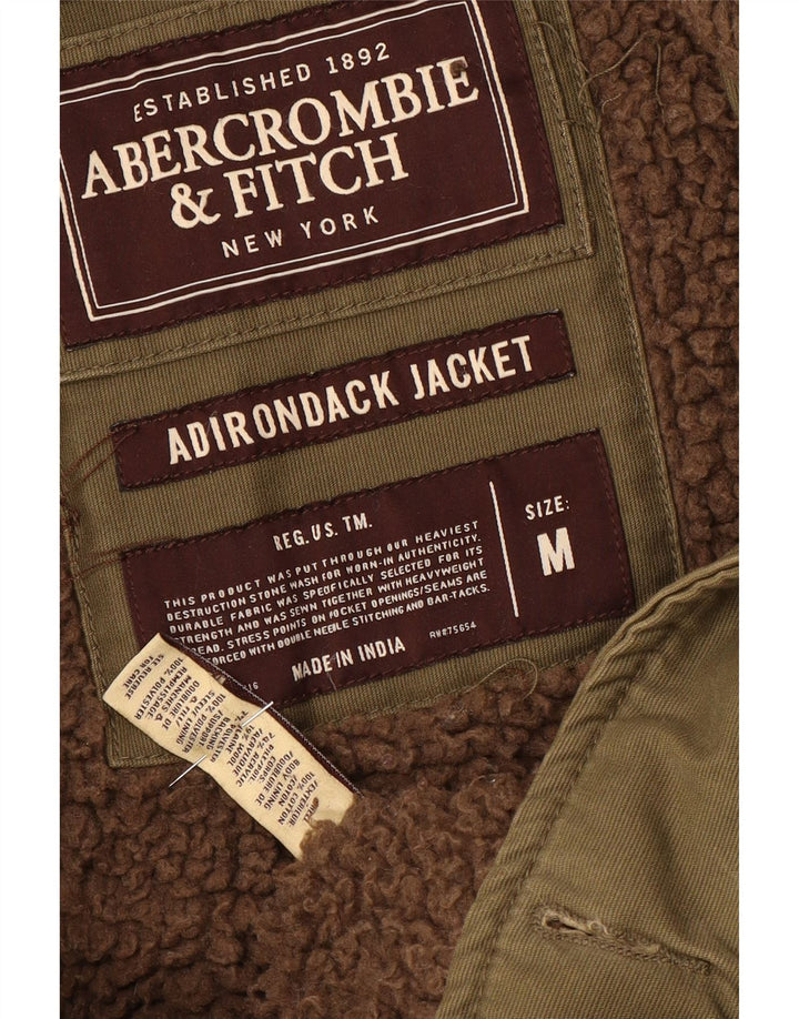 Abercrombie & Fitch Veste Sherpa pour homme UK 38 Coton kaki moyen