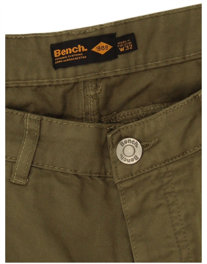 Bench Short Cargo Homme W32 Coton Kaki Moyen