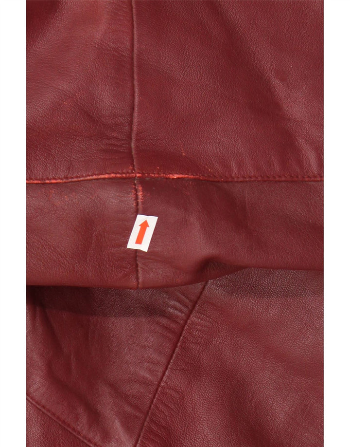 Barisal Manteau en cuir surdimensionné pour femme EU 48 2XL Cuir marron