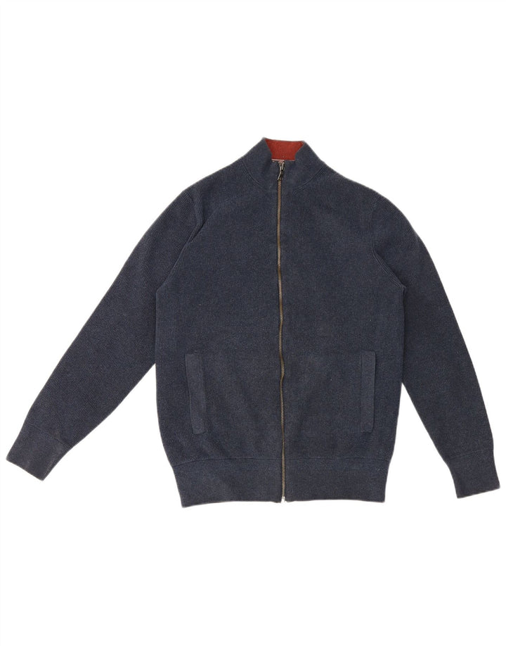 Marks & Spencer Pull Cardigan Homme Bleu Marine Moyen Polyester