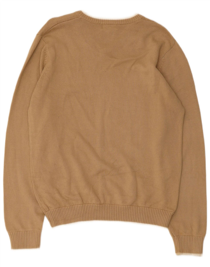 Sergio Tacchini Pull Col V Homme Grand Coton Beige