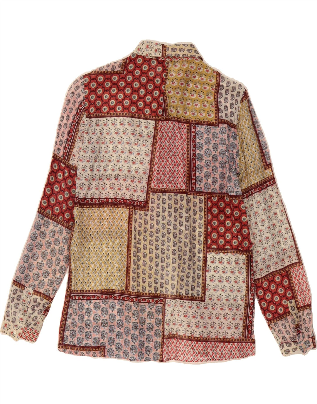MASSIMO DUTTI Womens Shirt EU 34 2XS Multicoloured Patchwork Vintage Massimo Dutti and Second-Hand Massimo Dutti from Messina Hembry 