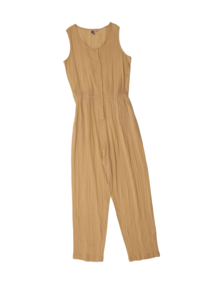 VINTAGE Womens Sleeveless Jumpsuit EU 34 XS Beige Vintage Vintage and Second-Hand Vintage from Messina Hembry 