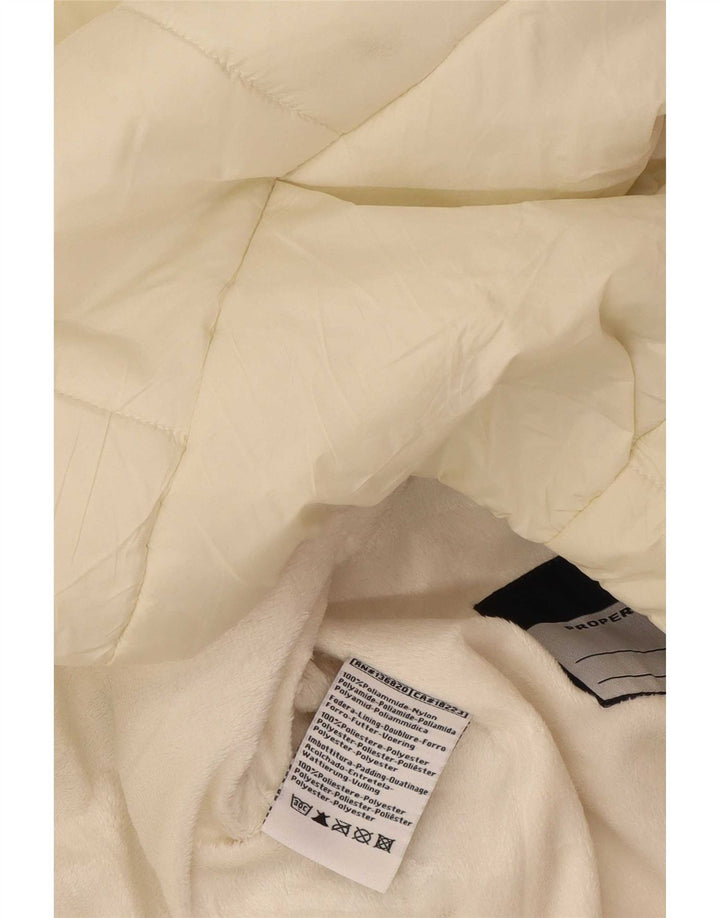 Kappa Veste matelassée pour femme UK 16 Large Blanc Nylon