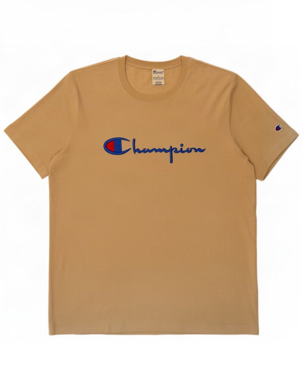 Champion T-Shirt Graphique Homme Grand Coton Beige