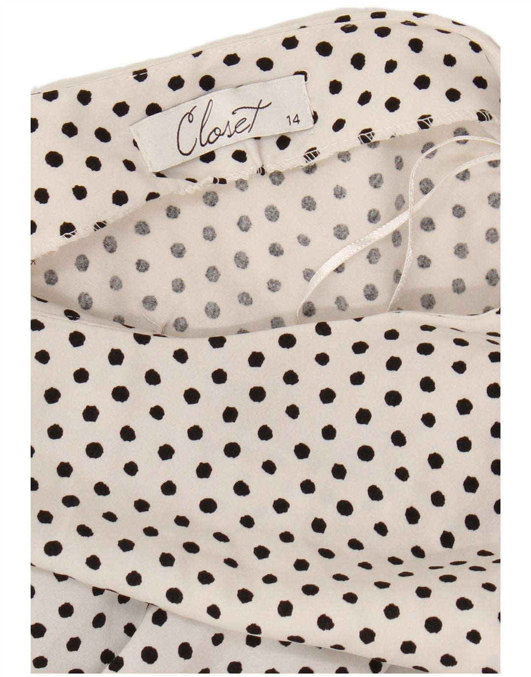 CLOSET Robe fourreau sans manches pour femme UK 44, pois noirs moyens