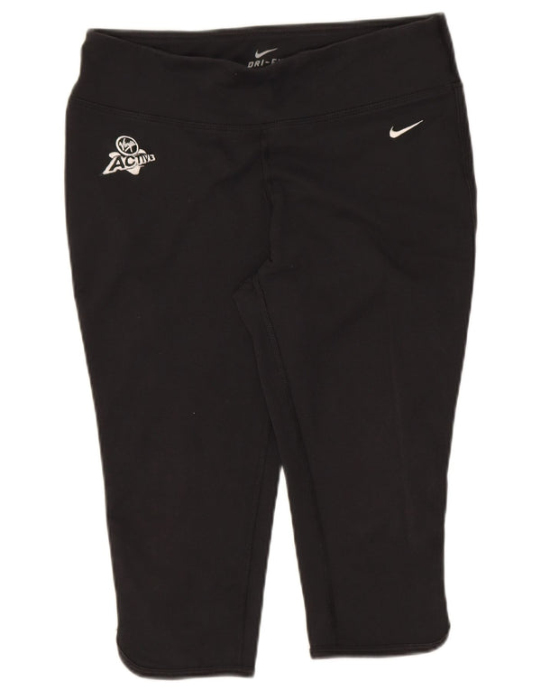 Nike Short de sport Dri Fit Bermuda pour femme UK 8/10 Petit coton noir