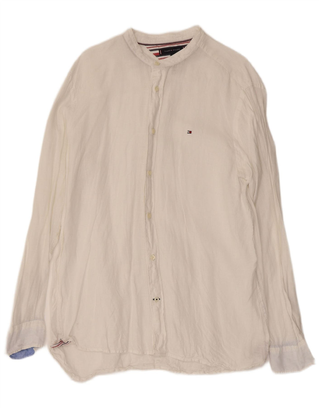 TOMMY HILFIGER Chemise Regular Fit Homme Grand Lin Blanc