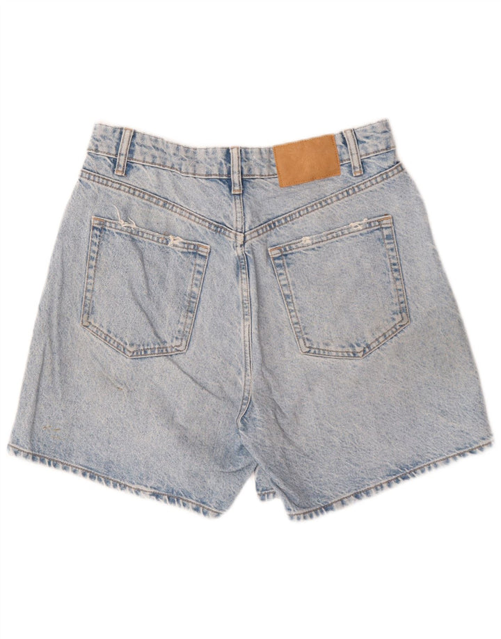 Zara Short en jean pour femme EU 40 Medium W30 Bleu Coton