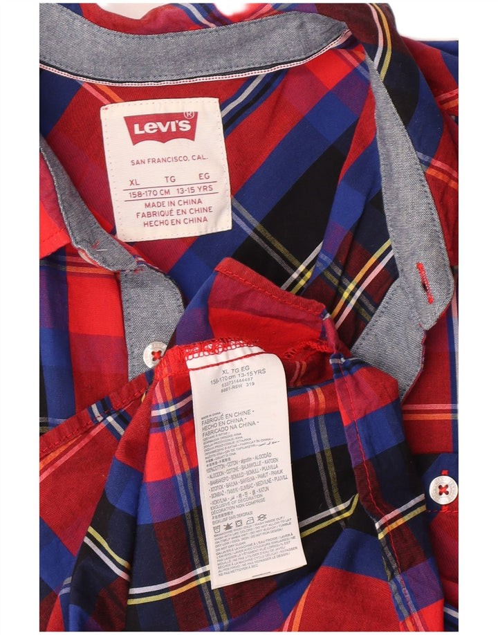 Levi's Chemise Garçon 13-14 ans XL Rouge Carreaux Coton