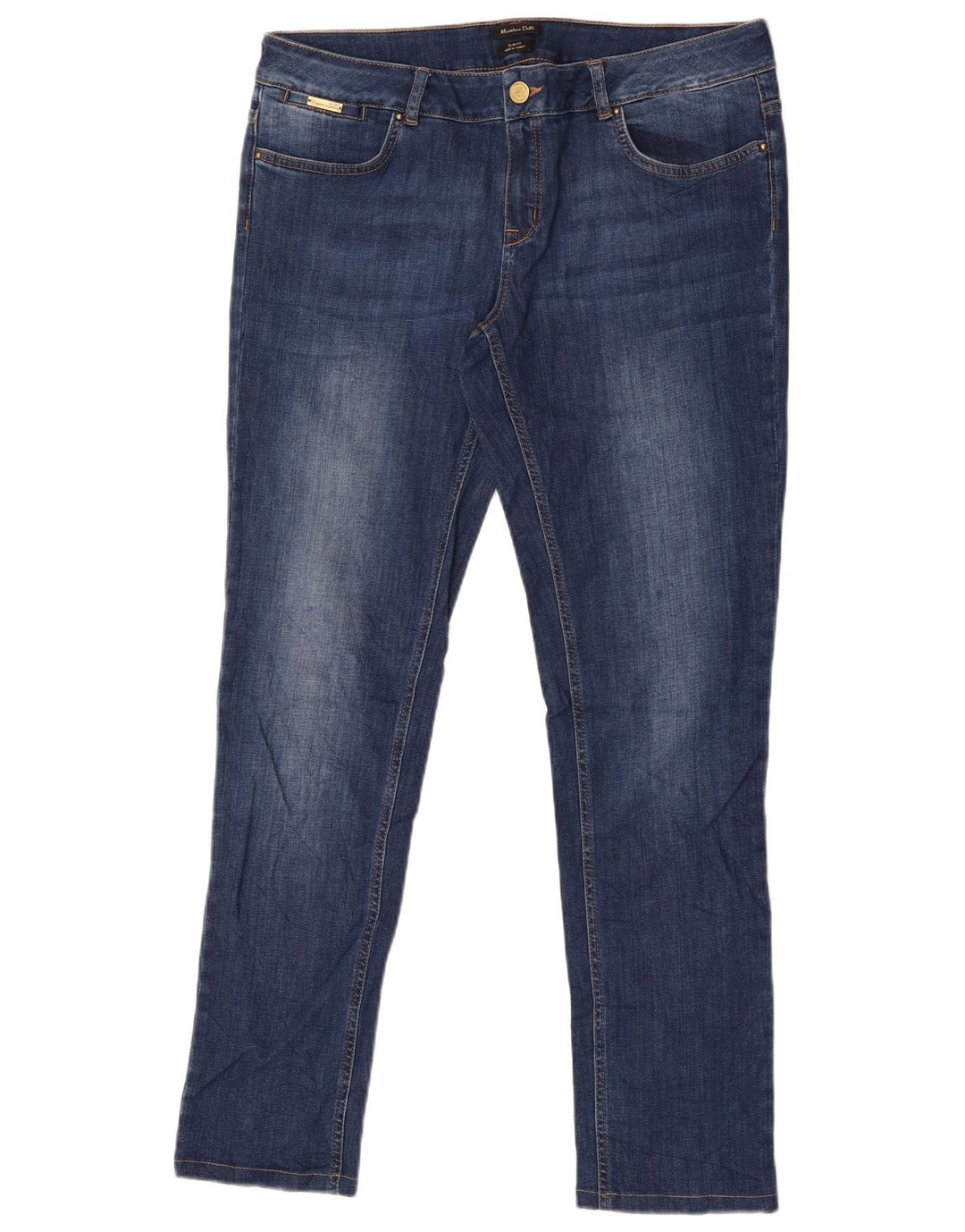 Massimo Dutti Jean Slim Fit Femme W36 L31 Bleu Marine