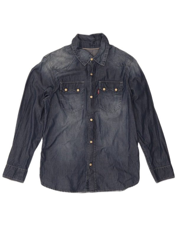 Levi's Chemise en Jean Garçon 11-12 ans Bleu Marine Coton