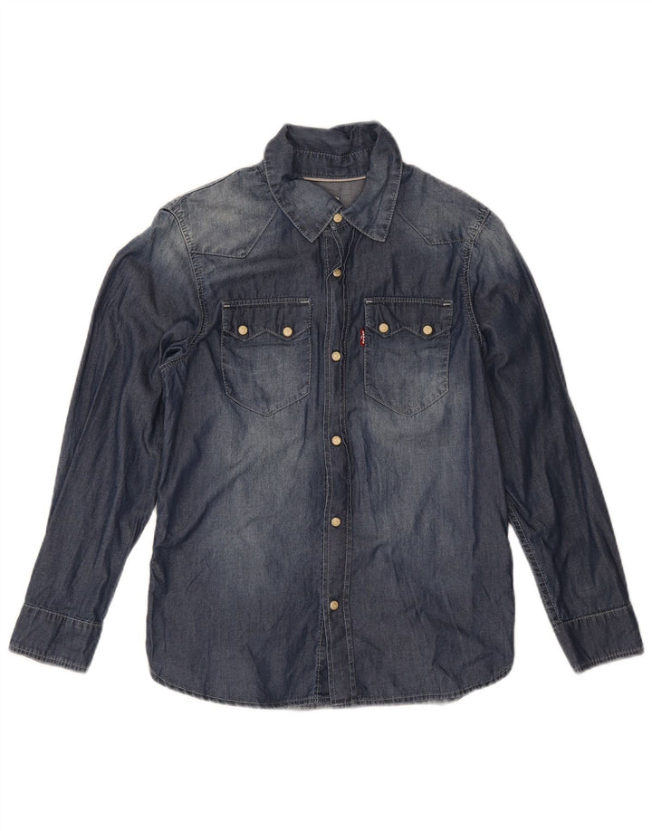 Levi's Chemise en Jean Garçon 11-12 ans Bleu Marine Coton