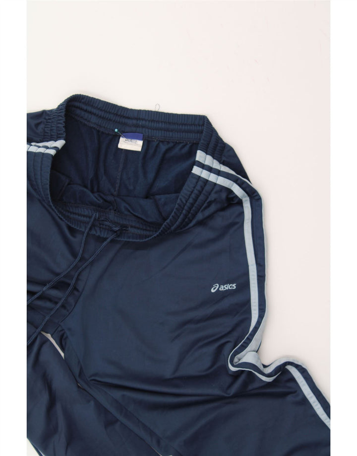 ASICS Pantalon de survêtement pour hommes Large Bleu marine Polyester