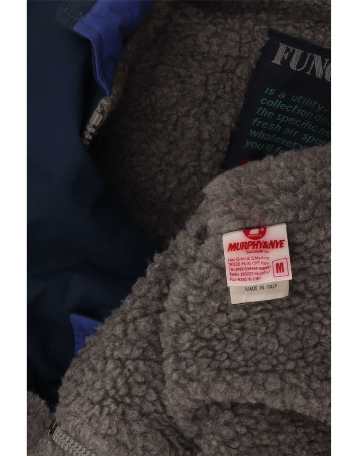 Murphy & Nye Veste Sherpa Parka à capuche pour homme UK 38 Bleu marine moyen