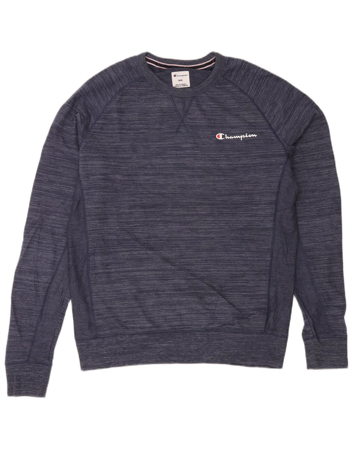 Champion Sweat-Shirt Homme Bleu Marine Rayé Coton Moyen