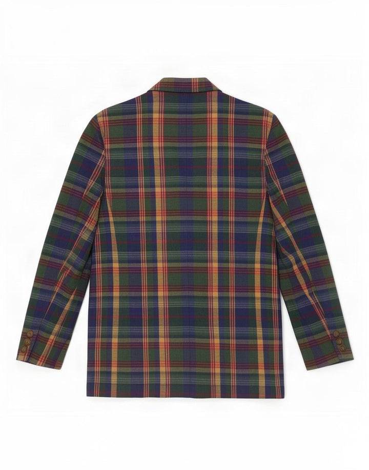 Lizsport Petite veste blazer à 3 boutons pour femme US 2 XS à carreaux multicolores