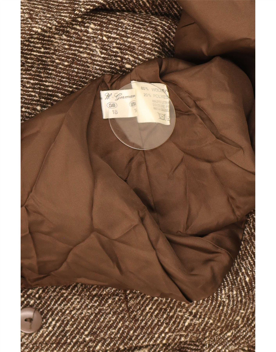 Basler Veste Bomber Femme UK 18 XL Laine Mouchetée Marron
