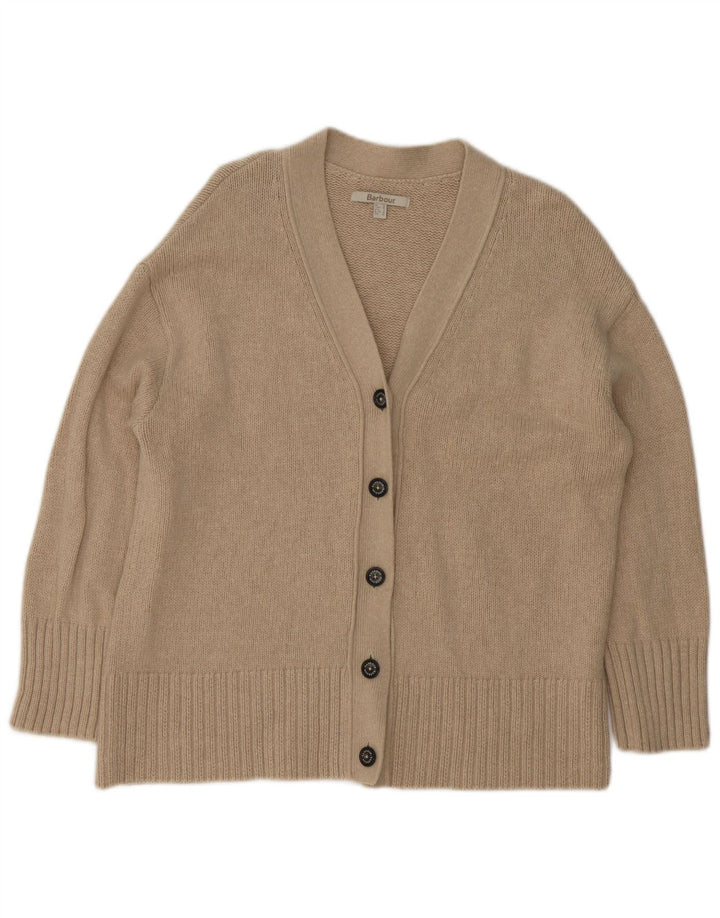 Barbour Cardigan surdimensionné pour femme UK 10 Petit coton beige