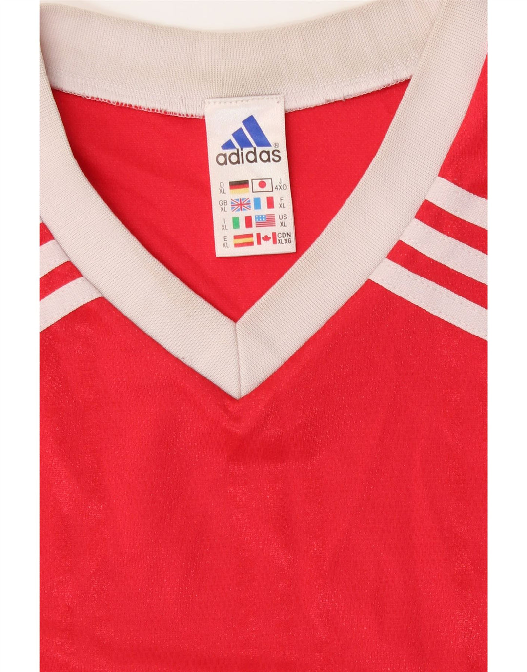 ADIDAS T-Shirt Graphique Homme Top XL Rouge Polyester