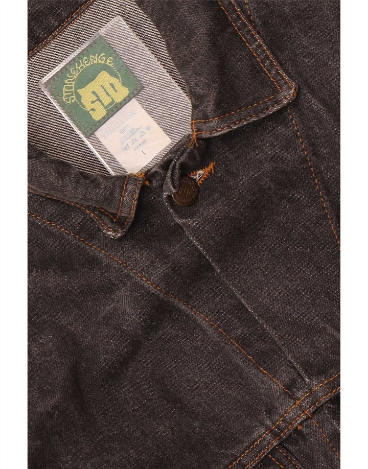 veste en denim homme vintage UK 40 Grand coton noir
