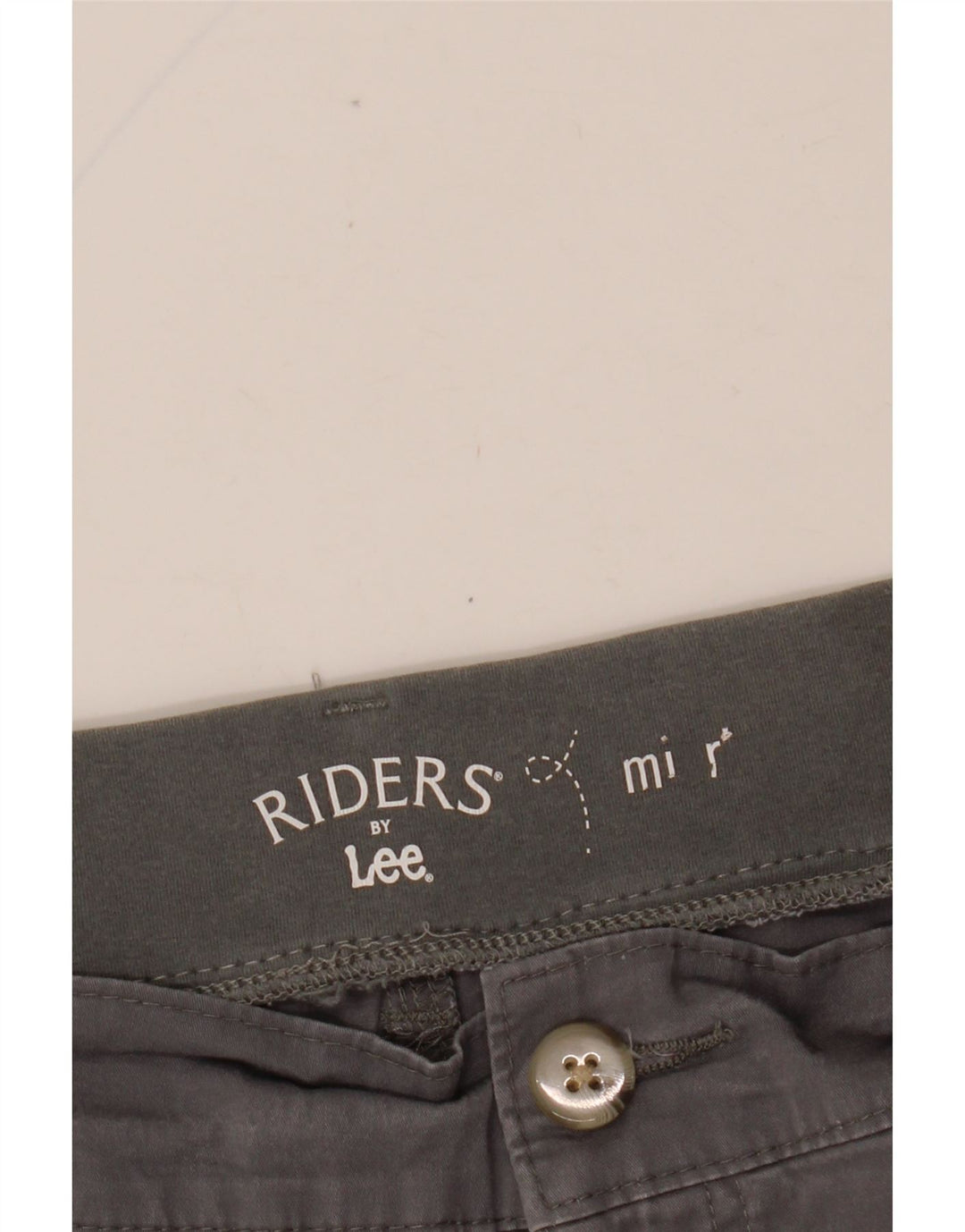 LEE Short Chino Riders Taille Moyenne Femme W36 XL Gris