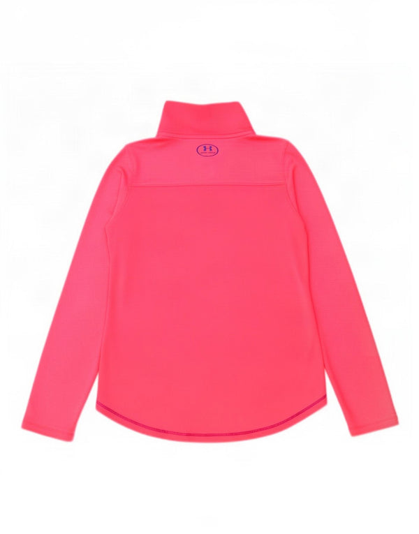 Under Armour Haut graphique à col zippé et manches longues pour fille 9-10 ans Rose moyen