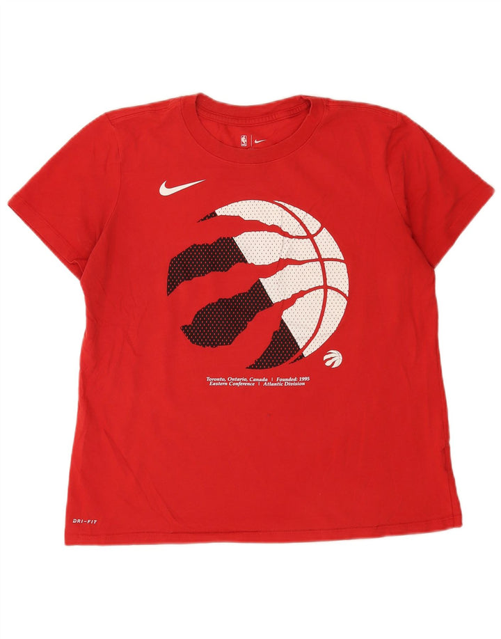 Nike Homme Dri Fit Graphic T-Shirt Haut Rouge Moyen Coton