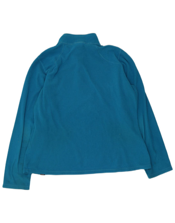 The North Face Pull polaire à col zippé pour femme UK 16 Large Bleu Polyester