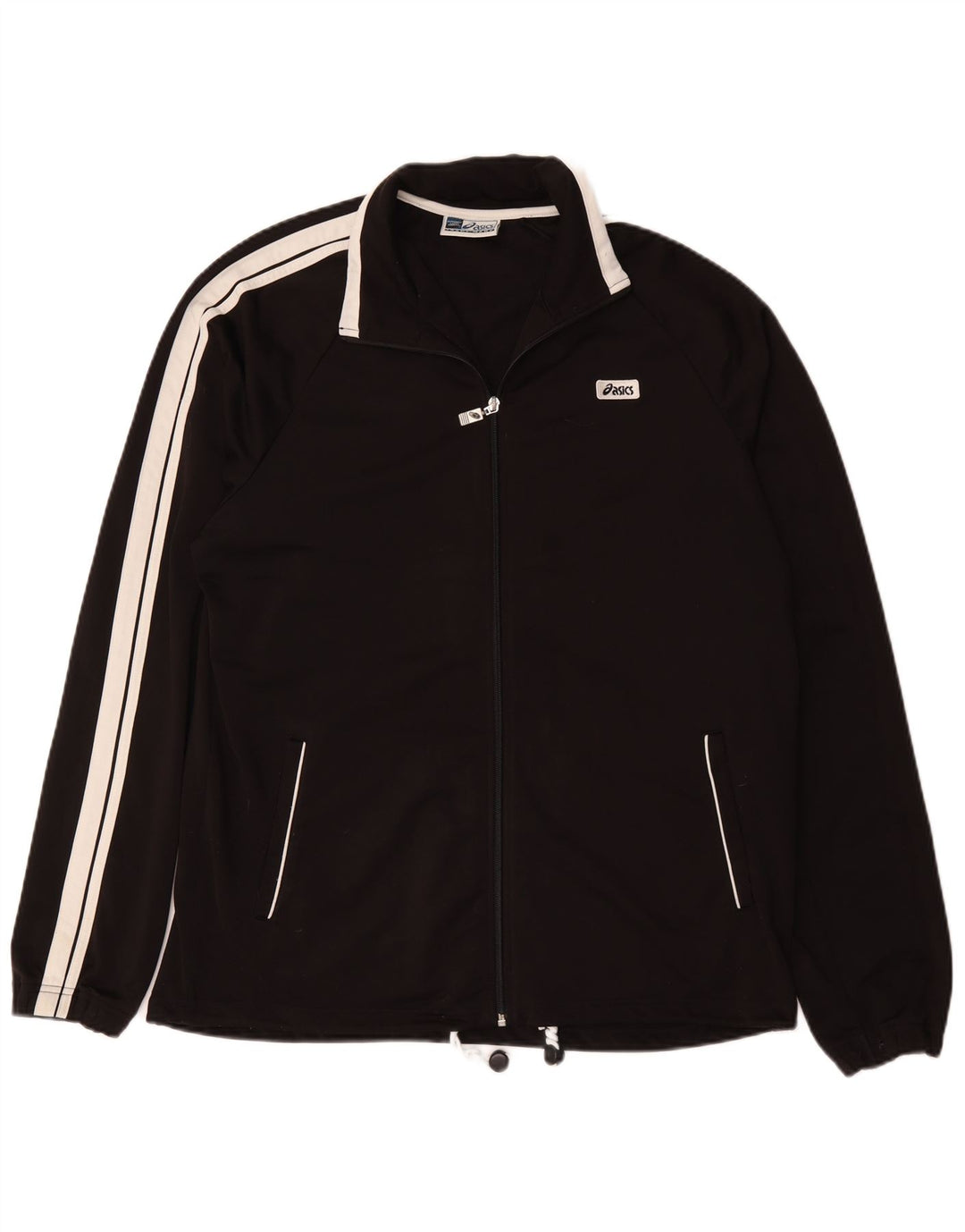 Asics Veste de survêtement pour homme Large Noir Colourblock