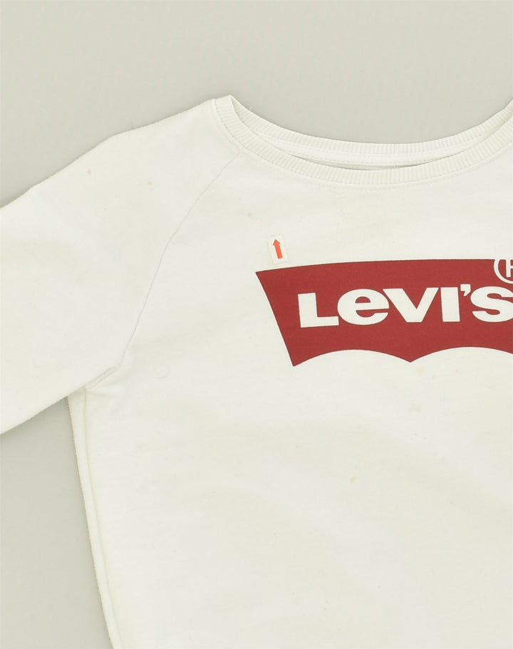 LEVI'S Boys San Francisco Graphic Sweatshirt Jumper 11-12 Years White | Vintage Levi's | Thrift | Second-Hand Levi's | Used Clothing | Messina Hembry 