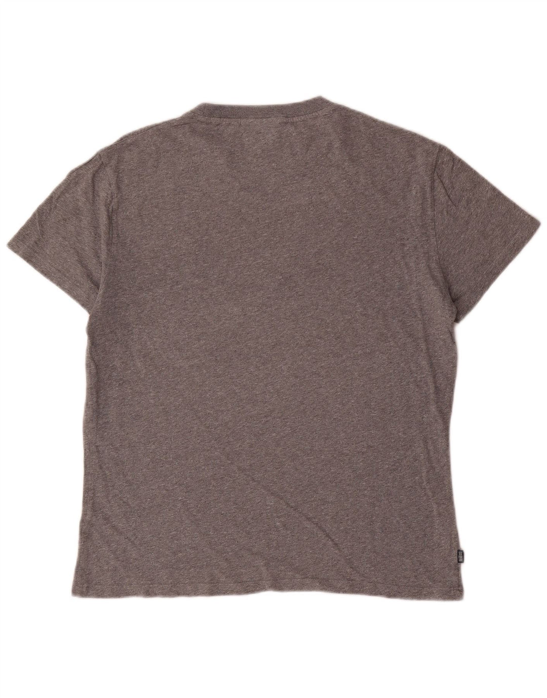 Superdry T-Shirt Femme Top UK 16 Large Gris Moucheté Coton