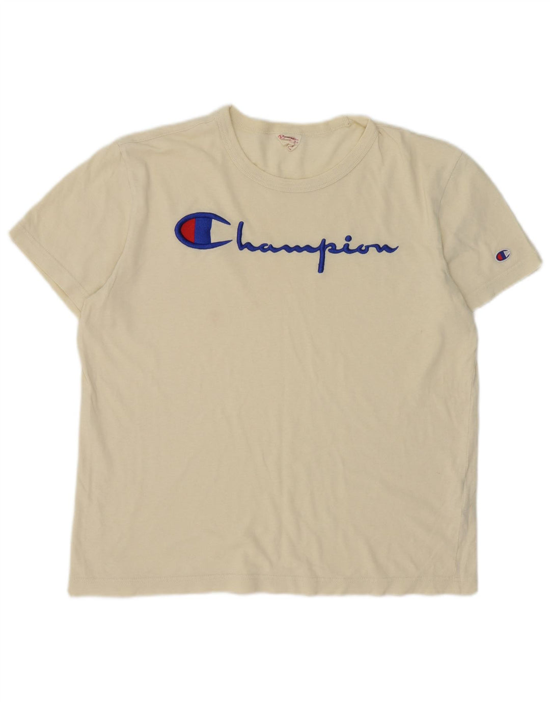 Champion T-Shirt Graphique Homme Blanc Cassé Moyen Coton