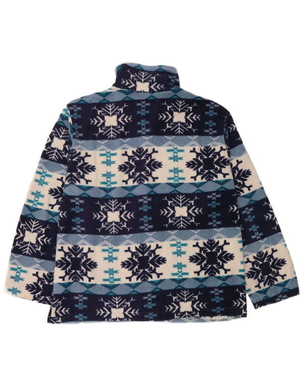Veste polaire homme vintage UK 42 XL Bleu Fair Isle Viscose