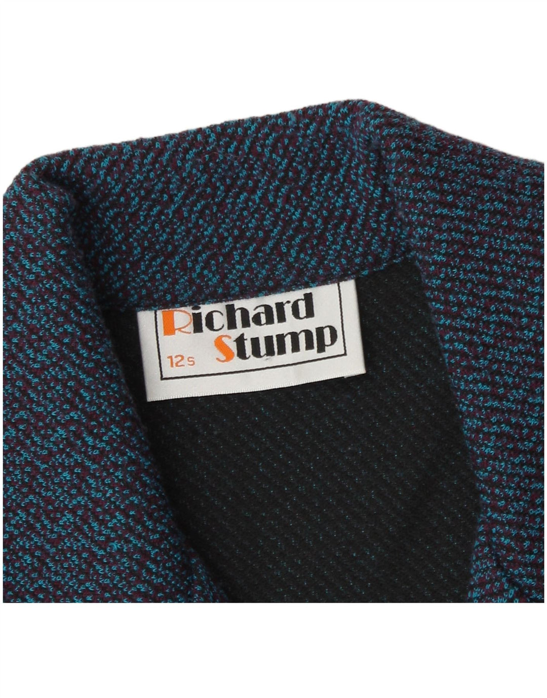 Richard Stump Veste blazer à 5 boutons pour femme UK 12 Bleu moyen rayé