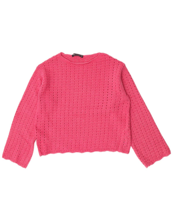 Marks & Spencer Pull court à col bateau pour femme Rose moyen UK 14