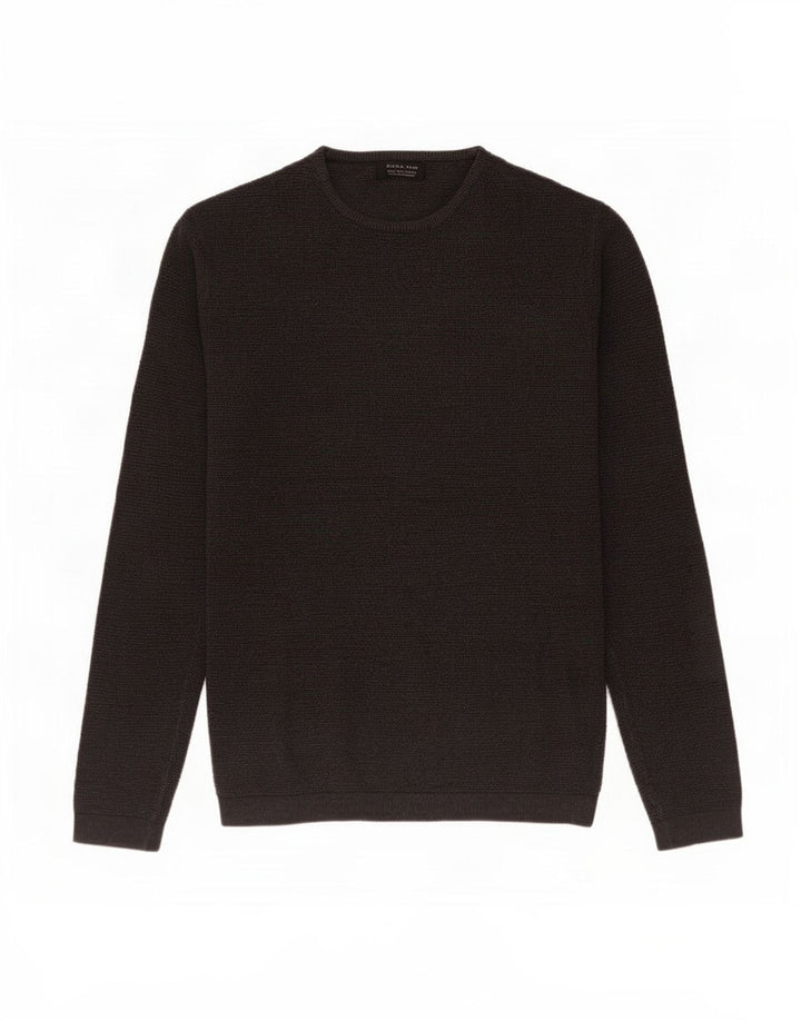 Zara Pull à col rond pour homme Petit gris