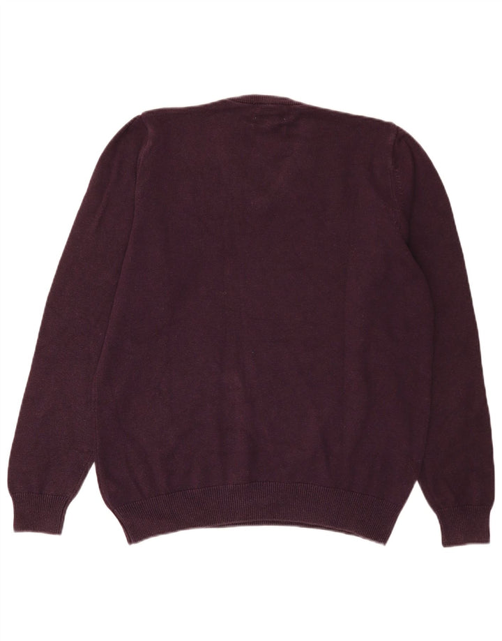 Marks & Spencer Pull col V Homme Violet Moyen Coton