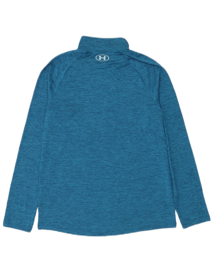 Under Armour Haut de Survêtement Zip Neck Pullover Homme Bleu Moyen Moucheté