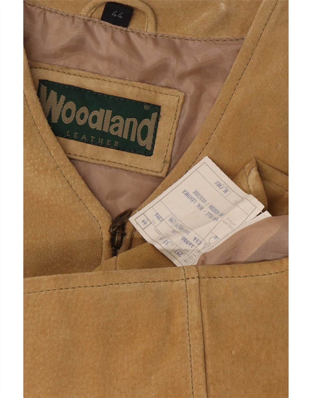 Woodland Gilet Femme En Daim IT 44 Cuir Beige Moyen